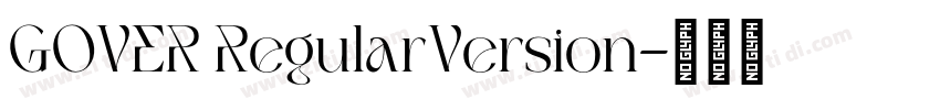 GOVER RegularVersion字体转换